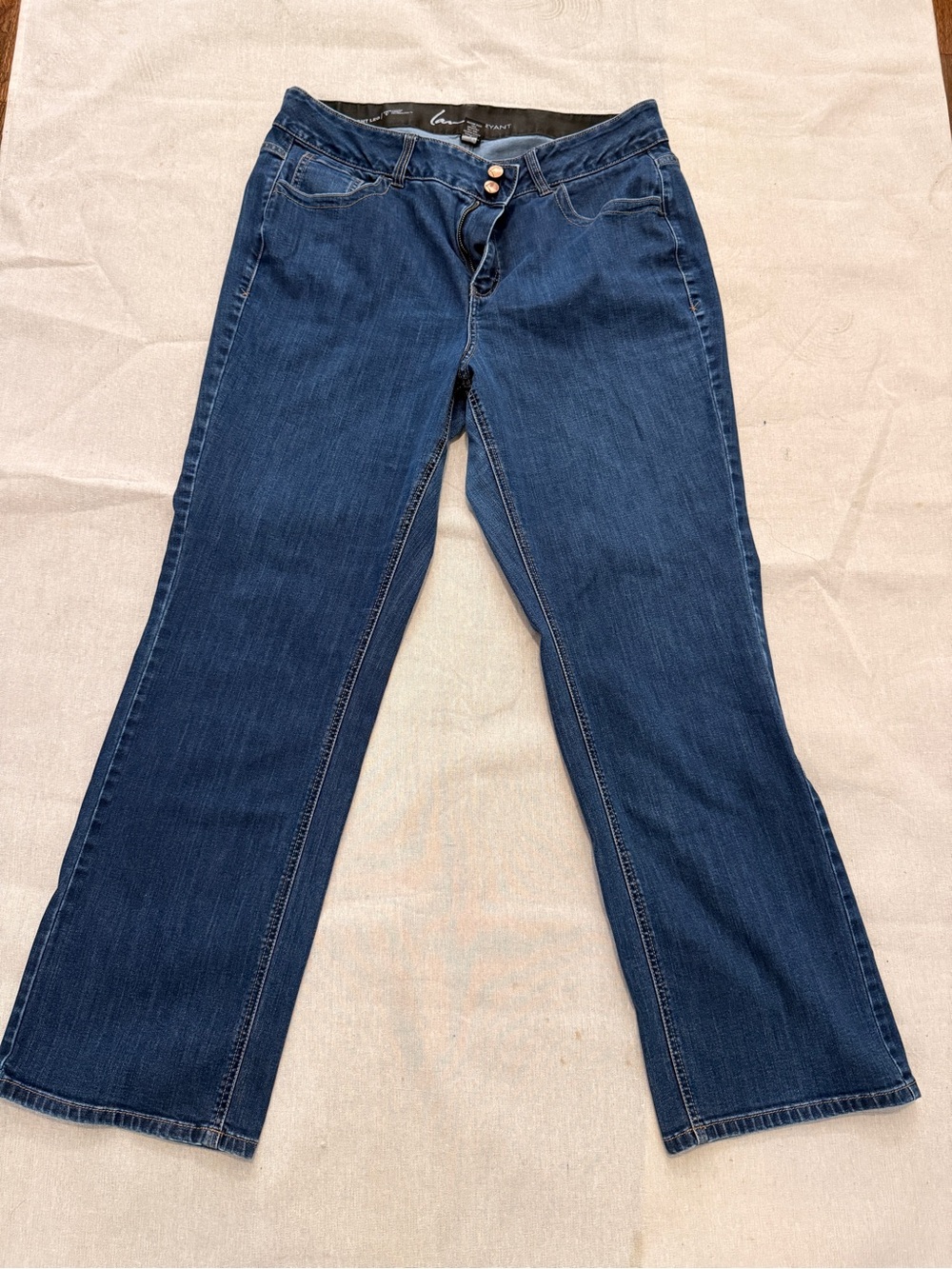 Lane Bryant Straight Leg Jeans Women's Size 18 Regular Dark Wash Stretch Denim